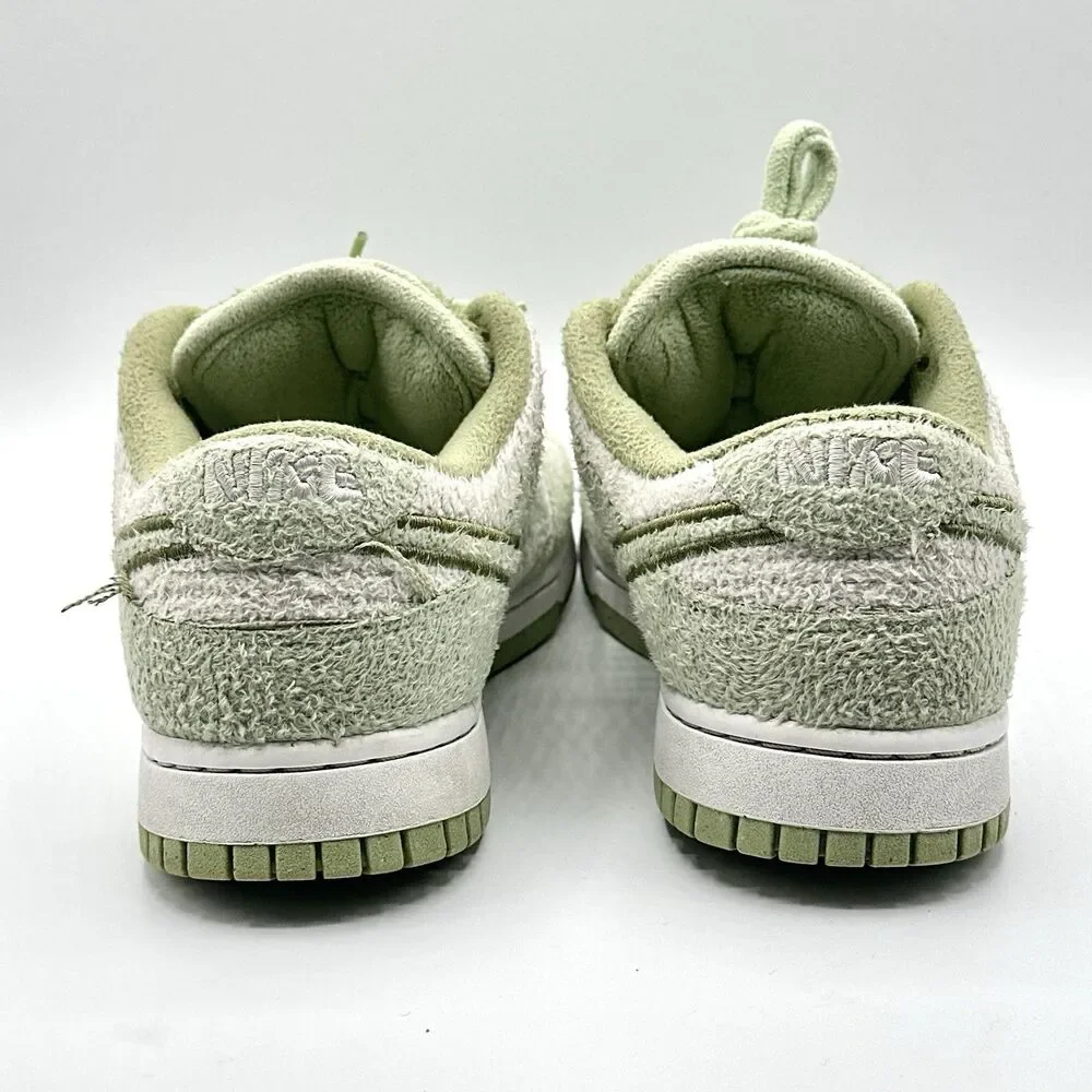 Nike Dunk Low SE Fleece Shoes Honeydew Green White Womens Size 9 DQ7579-300